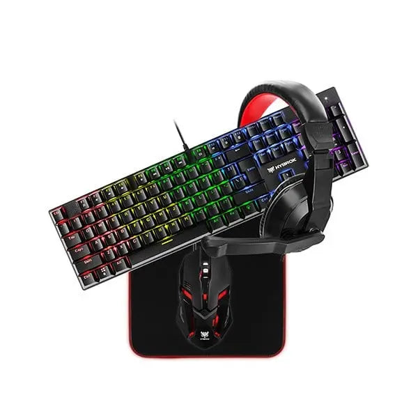 HYBROK HPG200 PACK 4/1 (CLAVIER-SOURIS-TAPIS-CASQUE) HYBROK